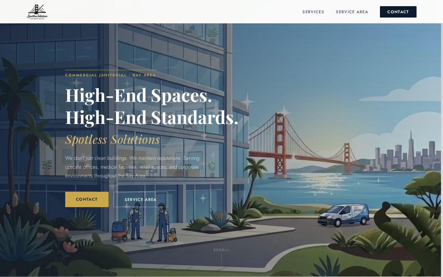 Spotless Solutions Bay Area website